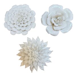 Cyan Design Blooming Parade Ceramic Flower Wall Decor, Set of 3. Original Price: $150