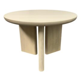 NEW Custom Design Natural Finish Wood Side Table, Medium. Original Price: $935