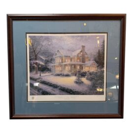 Thomas Kinkade "Placerville Victorian Christmas Iii" LTD Edition 209/495 Print, Signed