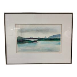 Circa 1982 Larry Welden "Beach Rocks" Original Watercolor Painting. Original Price: $1,500