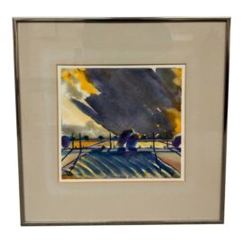Circa 1983 Larry Weldon "Thunderhead" Original Watercolor Painting. Original Price: $1,300