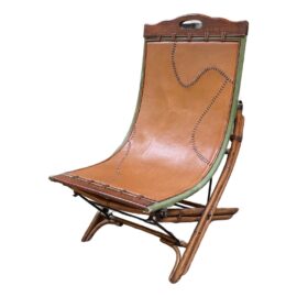 Ramon Castellano for Kalma Bamboo + Leather Collapsible Chair