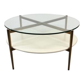 West Elm Mid-Century Art Display Round Coffee Table. Original Price: $600
