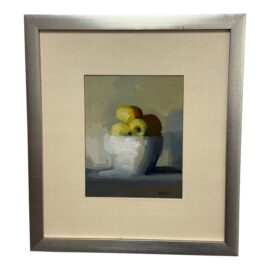 Circa 2001 Stanley Bielen "Ladi Apples" Oil on Paper, Signed