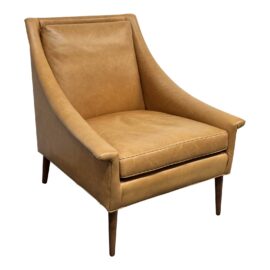Arhaus Leather Zella Arm Chair. Original Price: $2,000