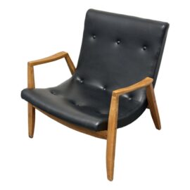 In the Style of Milo Baughman Scoop Chair