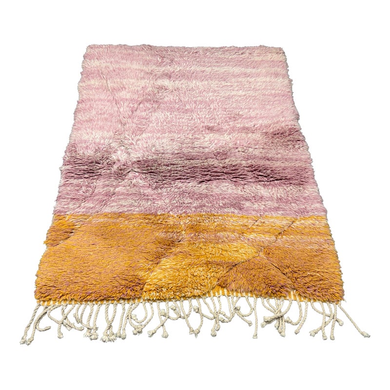 Light Sunset Rug 4ft 2in X 5ft 10in Benisouk Sunset Luxury Shag Rug. Original Price ...