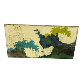 Tsunami Blues Stretched Canvas, Print. Original Price: $450