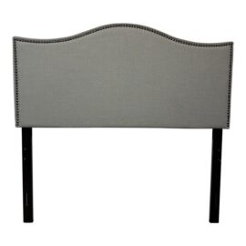 Full Size Joss & Main Upholstered Headboard + Nailhead Trim. Original Price: $400