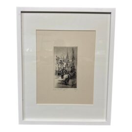 Early 20th Century French School Signed + Numbered Engraving, Framed