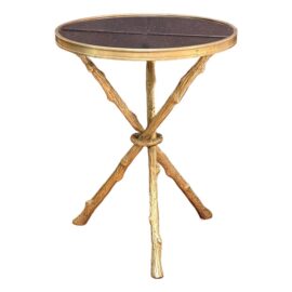 Global Views Granite & Brass Twig Side Table. Original Price: $1,050