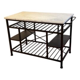 Lanzo Marble + Metal Kitchen Island. Original Price: $1,030