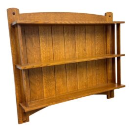 Circa 2001 Stickley Furniture Oak Wall Mounted Plate Rack