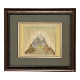 19th Century Mitchell General Atlas Mountains & Rivers Lithograph, Framed