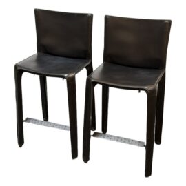 Mario Bellini for Cassina Cab 410 Counter Stools, Pair. Original Price: $4,830