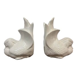 Hispania Daisa Duck Ceramic Bookends, Pair