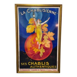 Circa 1926 Henri Le Monnier "La Chablisienne" Orignal Stone Lithograph, Framed