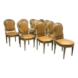 Late 20th Century Dennis & Leen Louis XVI Style Dining Chairs, Set of Eight. Original Price: $33,000