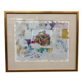 Bruce Bobick "Community Picnic" Original Watercolor Painting