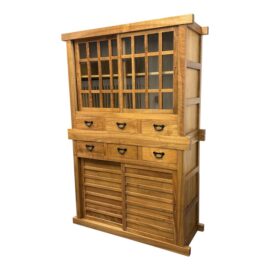 Gingko Japanese Mizuya Walnut Two Piece Tansu