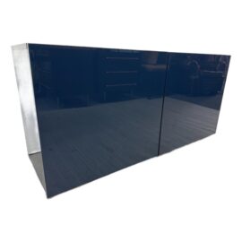 CB2 Navy Lacquer Media Stand. Original Price: $600