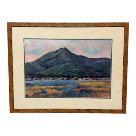 Circa 1990's Geri Keary Impressionist Original Landscape Painting, Framed