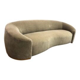 Maiden Home Almond Mohair Chelsea Sofa. Original Price: $8,175