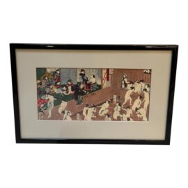 Utagawa Yoshiiku Onsen Reproduction Print