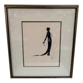 Circa 1975 Erté "The Kiss"Signed Serigraph 293 of 300, Framed