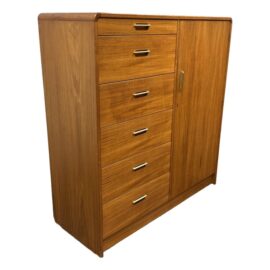 Mid 20th Century Danish Gentleman's Armoire of Teak Wood