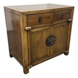 Early 20th Century Chinese Elmwood Side Table or Storage Chest