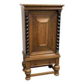 Antique Barley Twist Storage Cabinet + Drawer