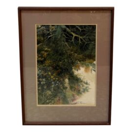 Circa 1972 David Solomon "Summer Woods" Original Watercolor Painting, Framed