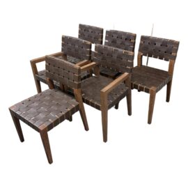 Restoration Hardware Vero Dining Chairs, a Set of Six. Original Price: $10,570