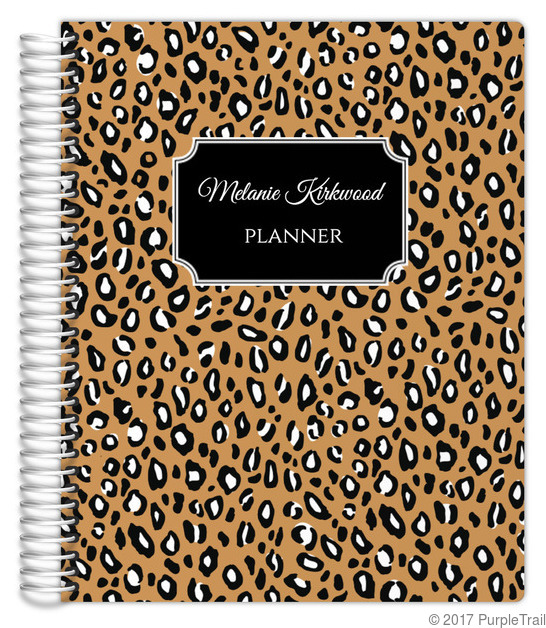 Leopard Print Custom Planner 8.5x11 Weekly Planners