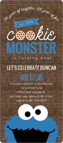 Cookie Monster 1St Birthday Invitations 10