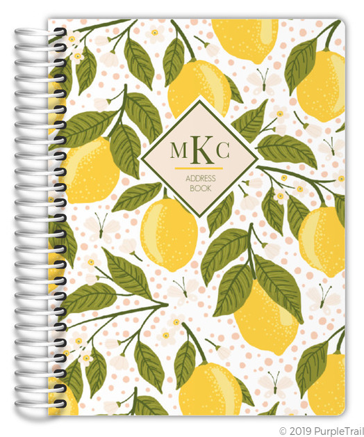 Lemon Vine Address Book 6x8 Address Books
