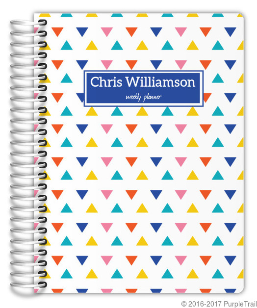 Retro Triangle Pattern Planner Weekly Planners