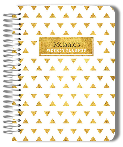 Golden Modern Triangle Pattern Planner Weekly Planners