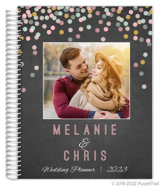 Chalkboard Colorful Confetti Custom Wedding Planner Wedding Planners