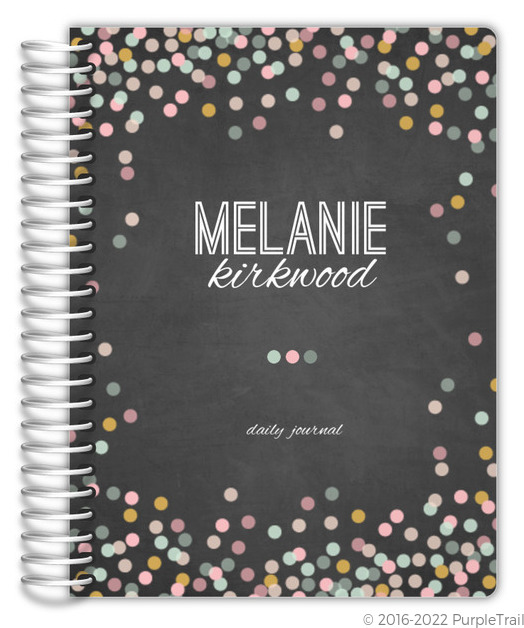 Chalkboard Colorful Confetti Journal Custom Journals