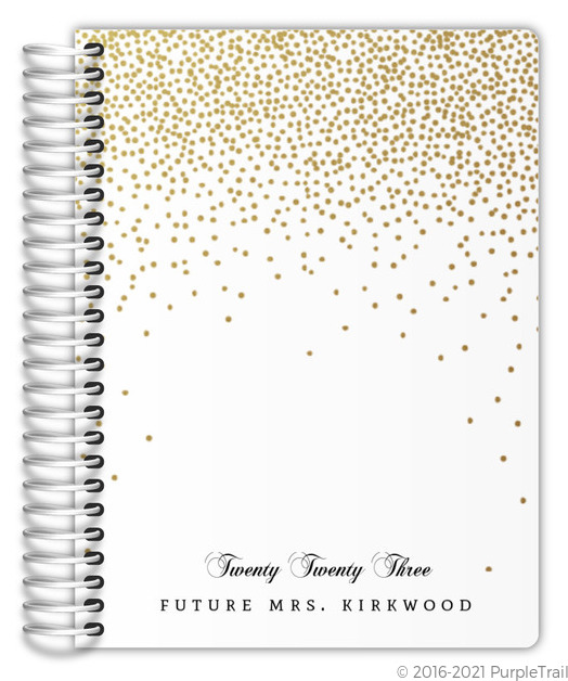 Golden Faux Glitter Confetti Wedding Planner Wedding Planners