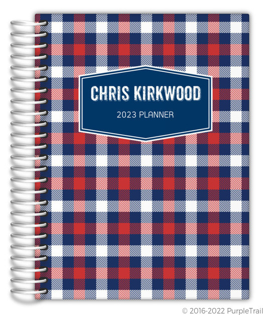 Navy Plaid Custom Daily Planner Daily Planners