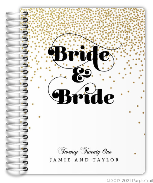 Bride Bride Faux Glitter Confetti Wedding Planner Gay and Lesbian