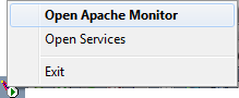 Right-click on the system tray icon.