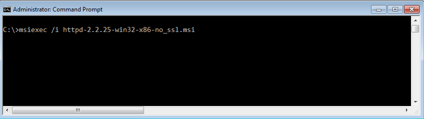 Run msiexec command