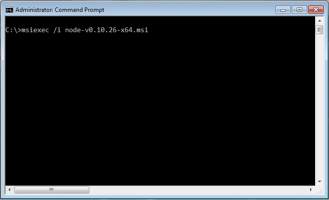 Run the installation command in the console.