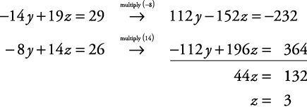 Linear Equations Solutions Using Elimination With Three Variables