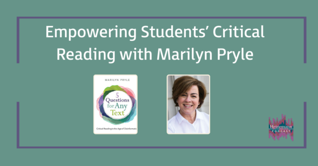 Critical Reading with Marilyn Pryle