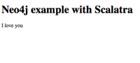 Neo4j example with Scalatra